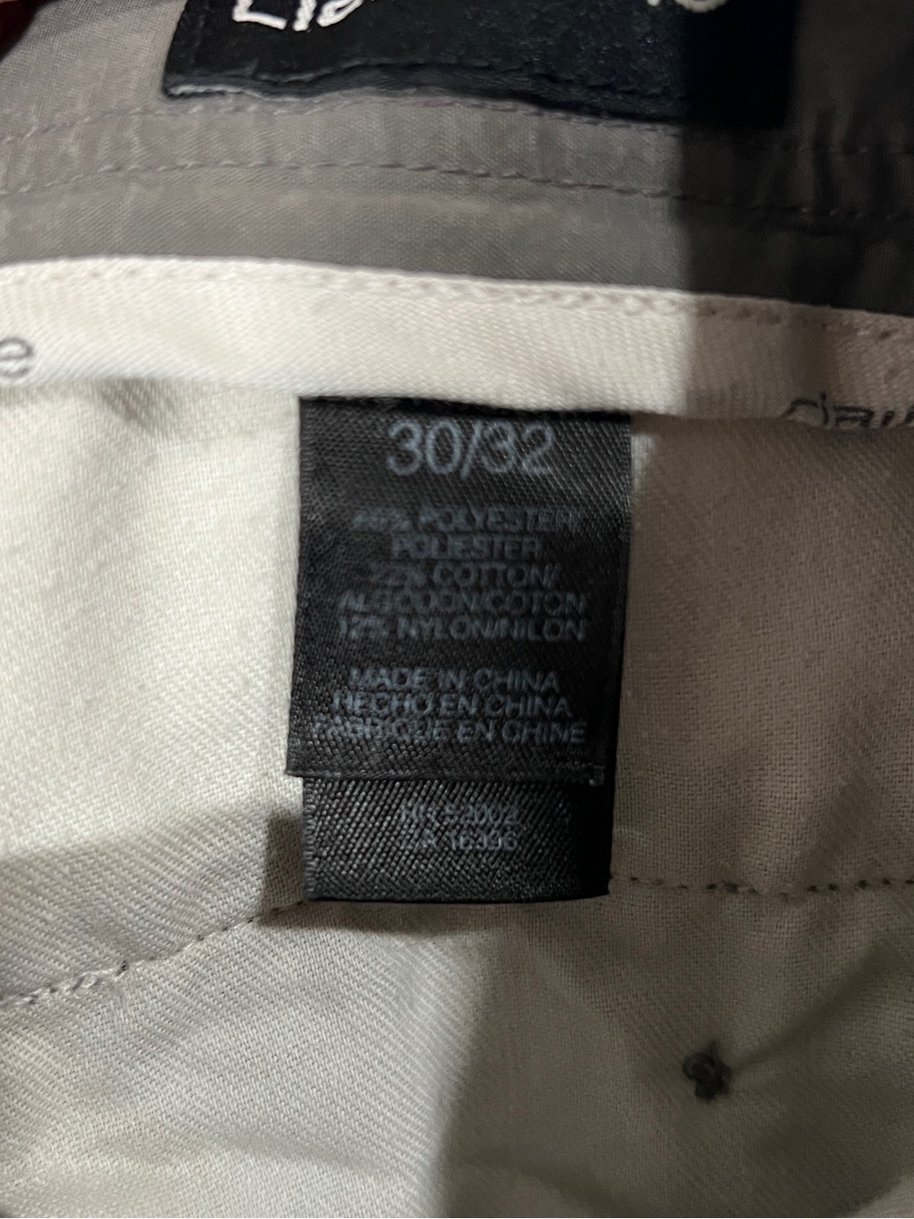 Vintage Claiborne Men’s Chino Trousers 29” Waist Taupe Gray - Picture 7 of 9